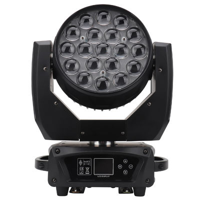 RGBW Lumière de lavage de tête mobile 19*15w Focalisation mécanique LED Zoom Light