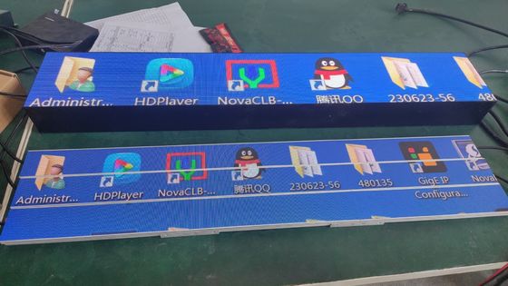 L'écran LED de 300*60 mm P1.25 est un écran LED en aluminium mince